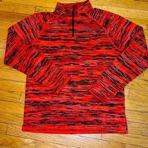 Old Navy Active Go-Dry tiger print, quarter zip long sleeve shirt, Large